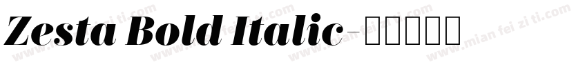 Zesta Bold Italic字体转换
